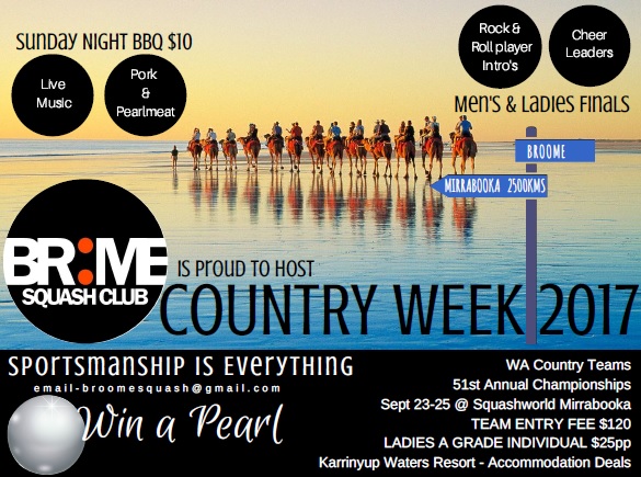 2017 WA Country Teams Squash Championships – Draws